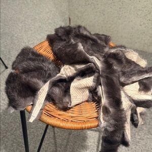 Luxurious natural  mink Fur Fabric Pieces